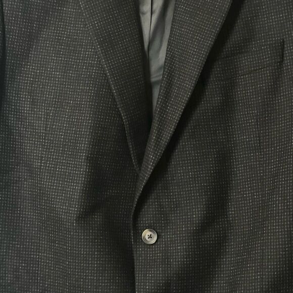 Cremieux Collection Loro Piana wool sport coat blazer suit jacket size 44L black - Picture 4 of 7